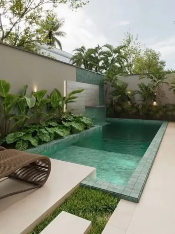 Luxury resort swimming pool with Sukabumi Green Stone